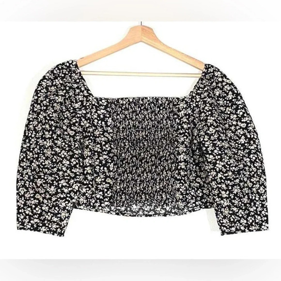 LEVI'S Long Sleeve Yvie Statement Blouse in Odessa Floral Black Agate - Picture 4 of 9